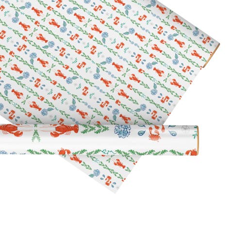 Eight Sheets Two-Sided "A Pinch of Floral" Heavyweight Gift Wrap