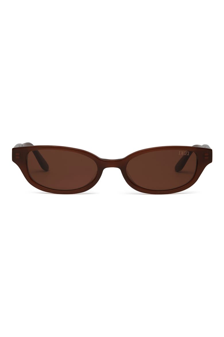 Gia Rectangular Gradient Sunglasses, Main, color, GIA BROWN / COGNAC