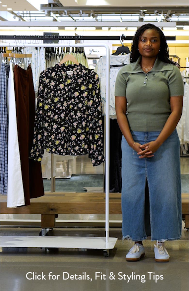 Twina Rose Print Button-Up Shirt, sales video thumbnail