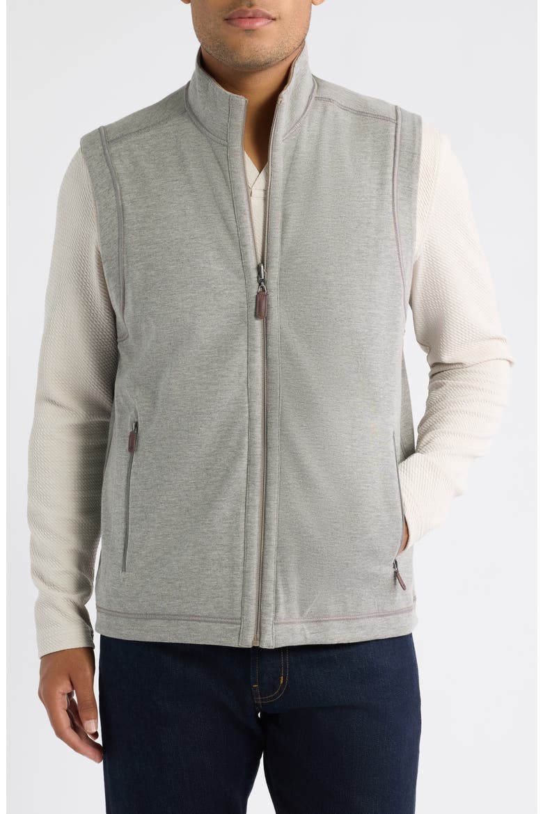 Icon Reversible Knit Cotton Blend Vest, Alternate, color, OATMEAL/ LIGHT GRAY