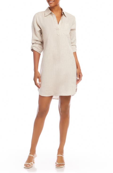 Long Sleeve Linen Shirtdress