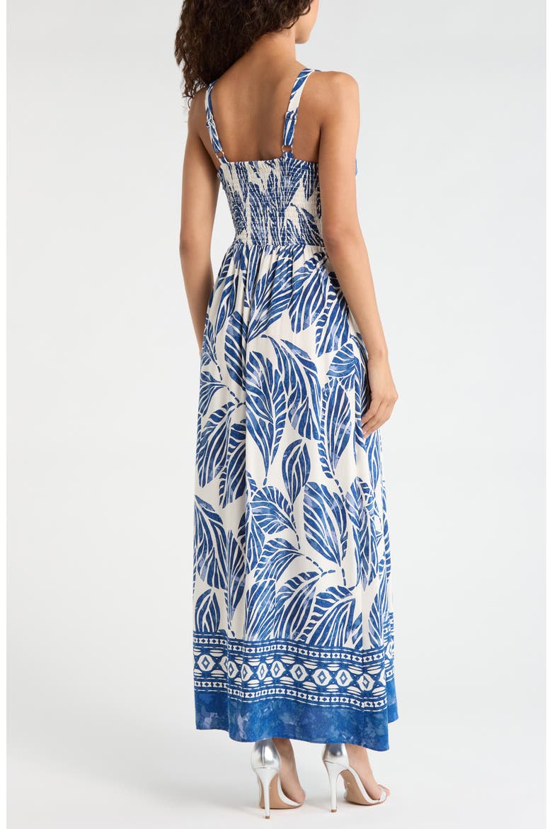 Leaf Print Sundress, Alternate, color, NEW IVORY