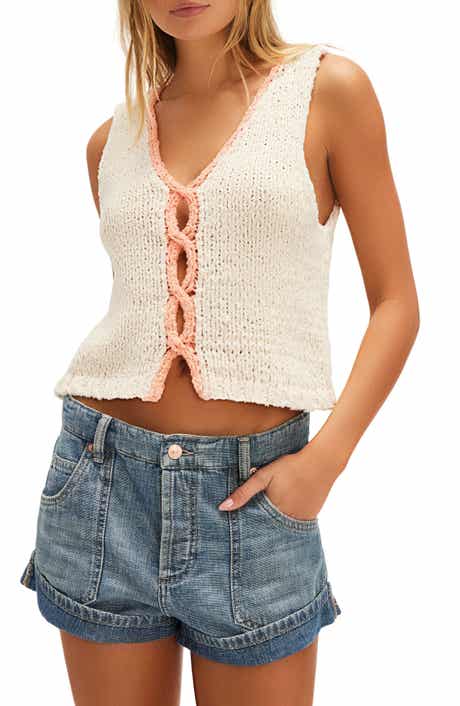 Free People Sicily Sleeveless Cutout Sweater