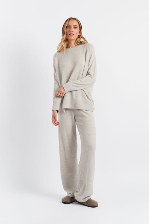 Chinti & Parker Pure Cashmere Wide Leg Pants In Smokey Taupe
