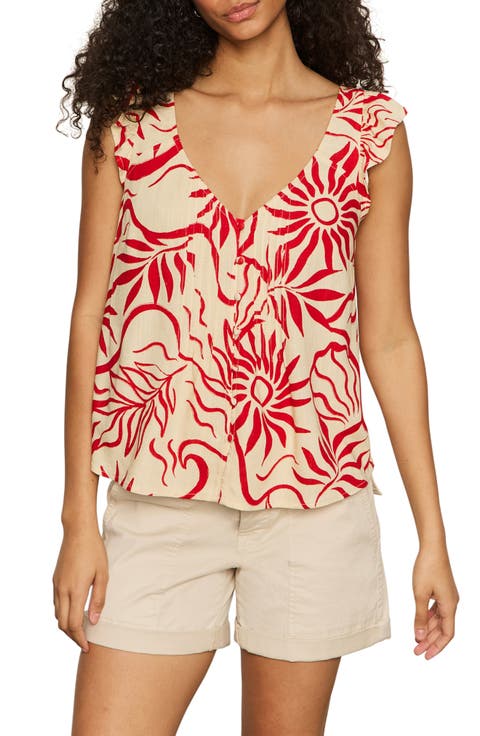 The Time Off Flutter Sleeve Button-Up Top