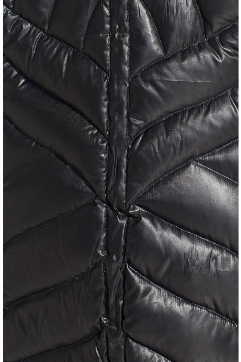 Hooded Packable Goose Down Walking Coat, Alternate, color, BLACK/ BLACK