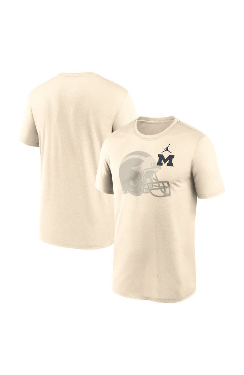 Jordan Brand Men's Jordan Brand Natural Michigan Wolverines Campus Shadow Legend Performance T-Shirt, Main, color, 