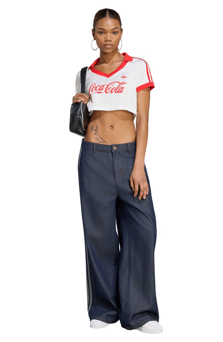 adidas Coca-Cola Cropped Jersey, Alternate, color, Core White