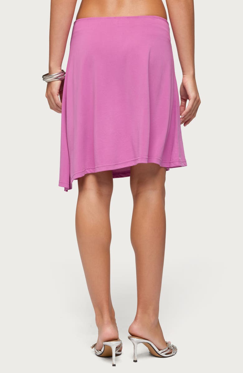 EDIKTED Fiori Buckle Asymmetric Midi Skirt, Alternate, color,