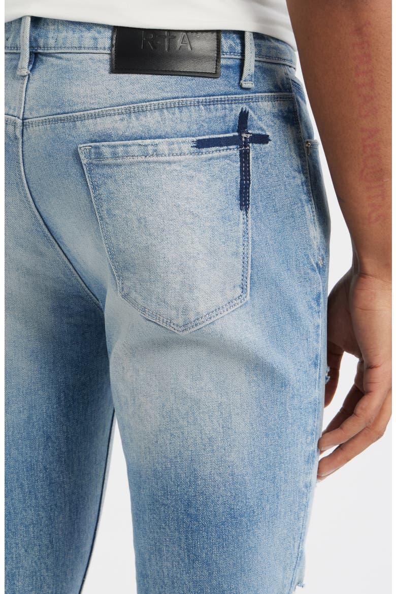 Bryant Ripped Skinny Jeans, Alternate, color, FADED DISTRESSED BLUE