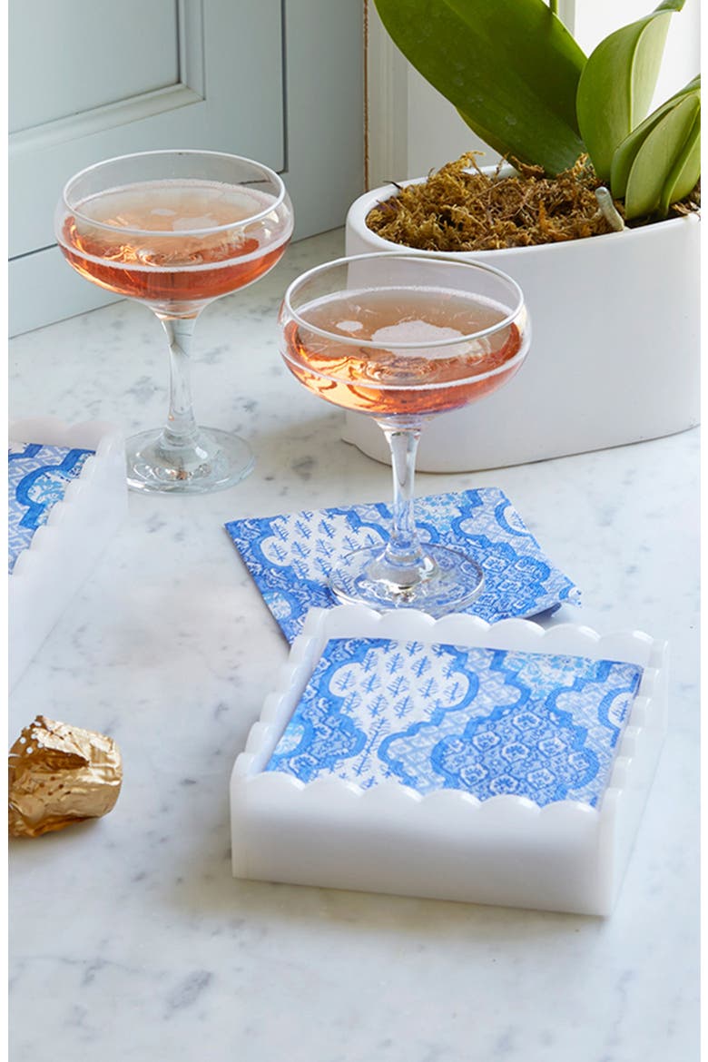 Provençal Napkin Holder Set, Alternate, color, WHITE