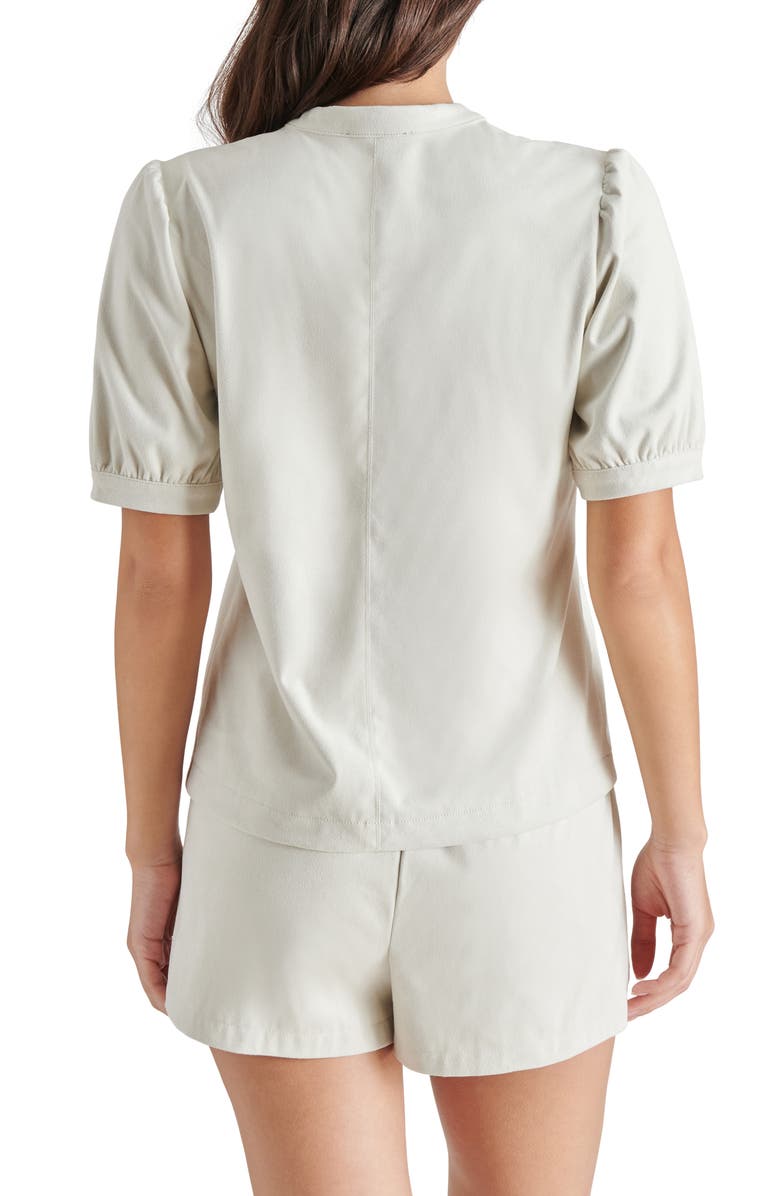 Steve Madden Jane Puff Shoulder Faux Suede Top, Alternate, color,
