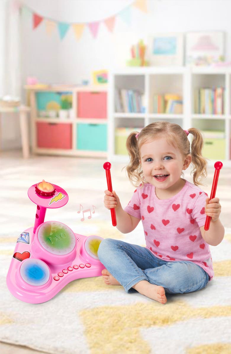FAO Schwarz Preschool Electronic Drum Kit, Alternate, color, Light/ Pastel Pink
