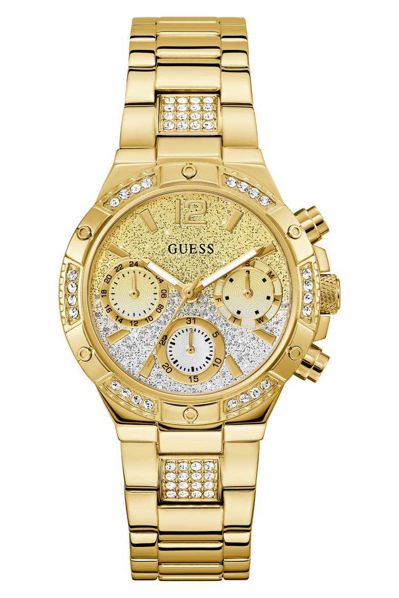 Goldtone Multifunction Bracelet Watch, 38mm, Main, color, GOLD TONE
