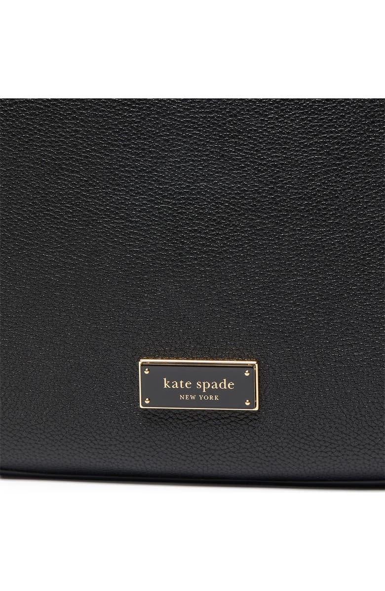 Kate Spade New York large liv pebble leather hobo bag, Alternate, color, Black