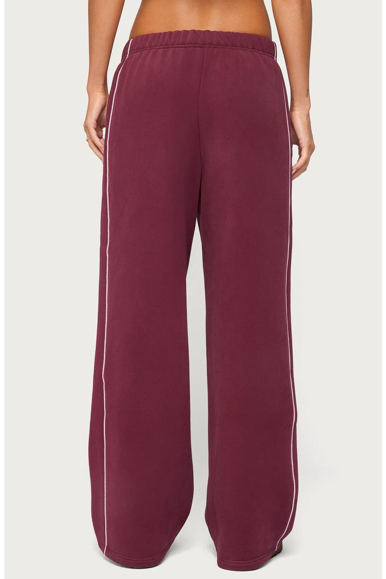 Autumn Wide Leg Sweatpants, Alternate, color, BURGUNDY