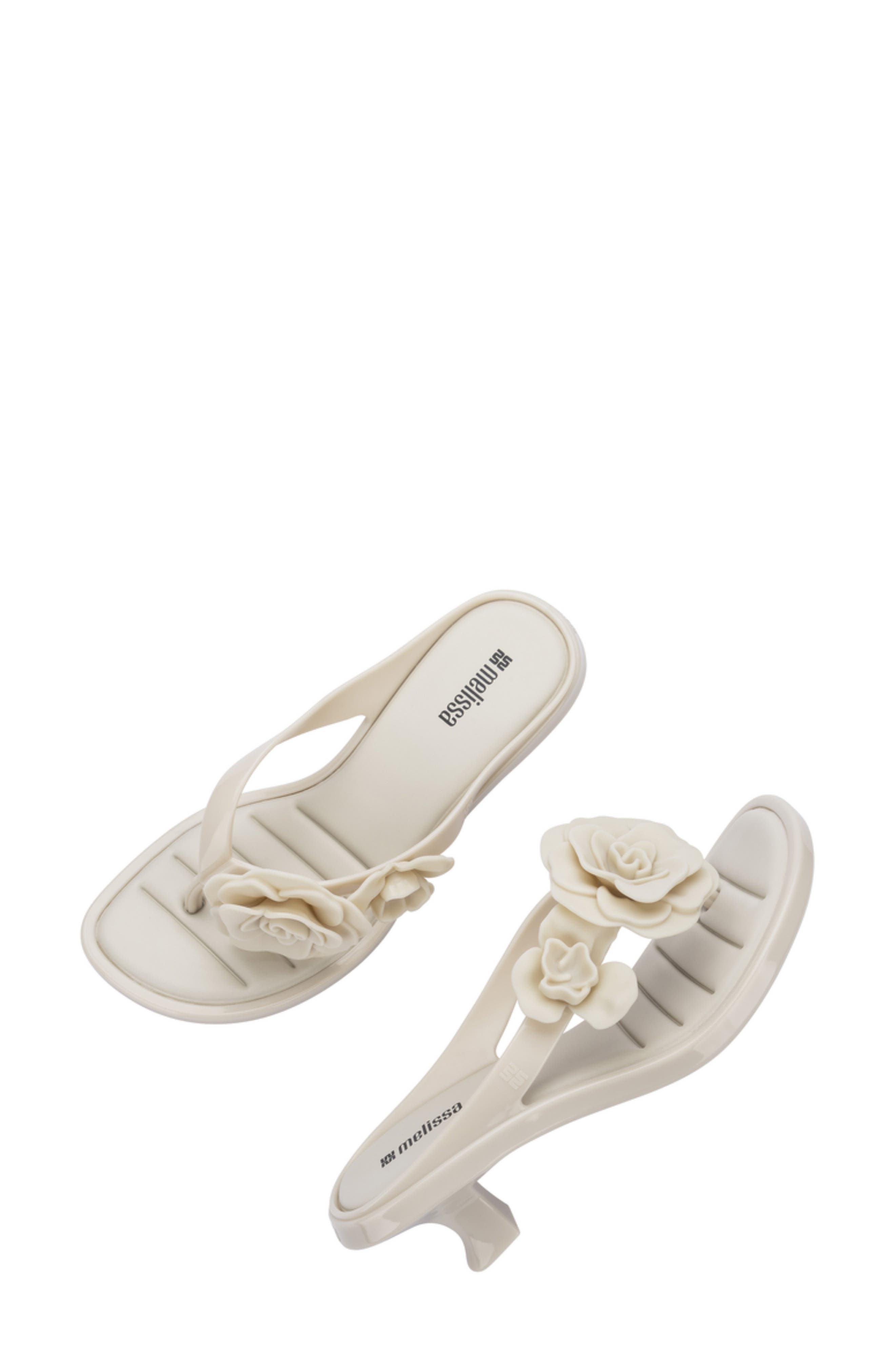 Petals Kitten Heel Flip Flop, Alternate, color, BEIGE