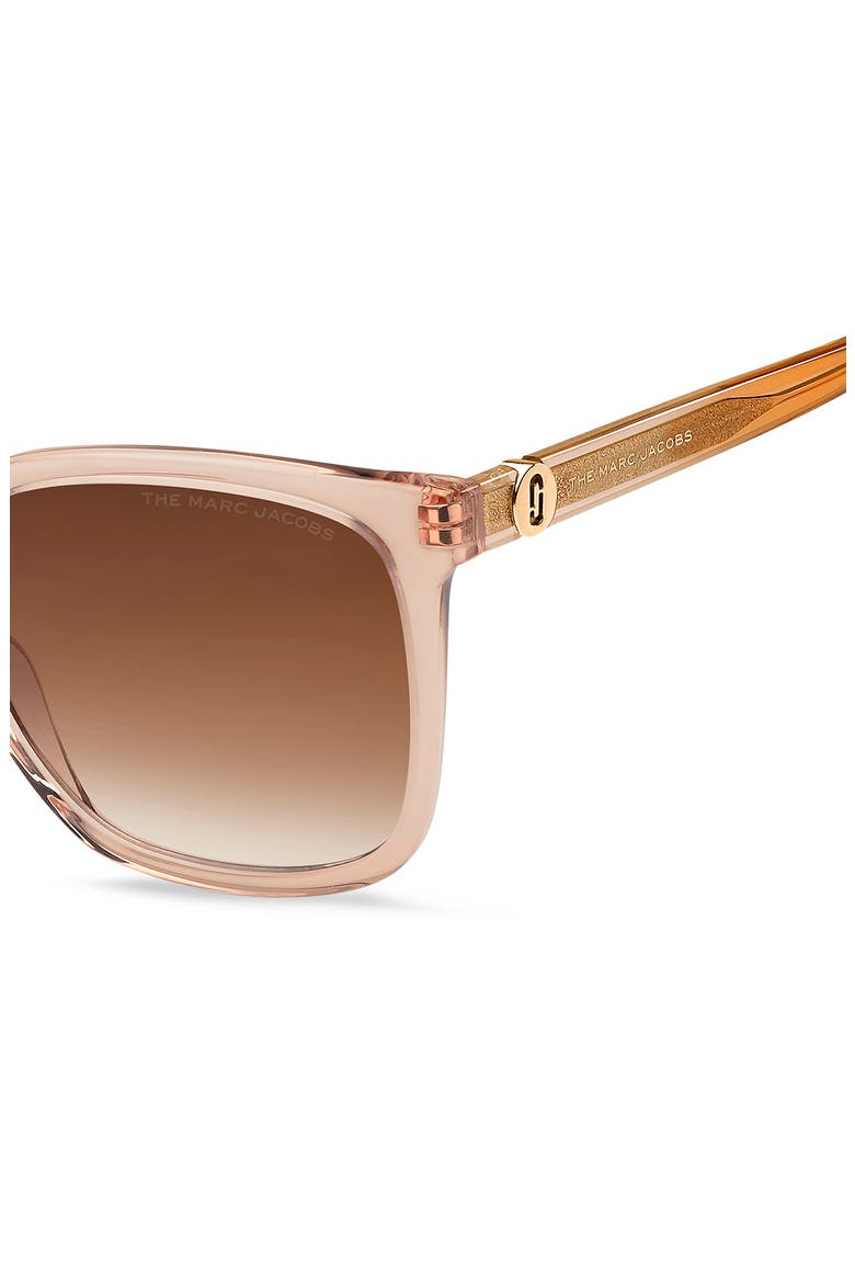 56mm Rectangle Sunglasses, Alternate, color, ORANGE BEIGE / BROWN