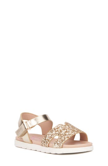 Olivia Miller Kids' Glitter Glow Sandal In Gold