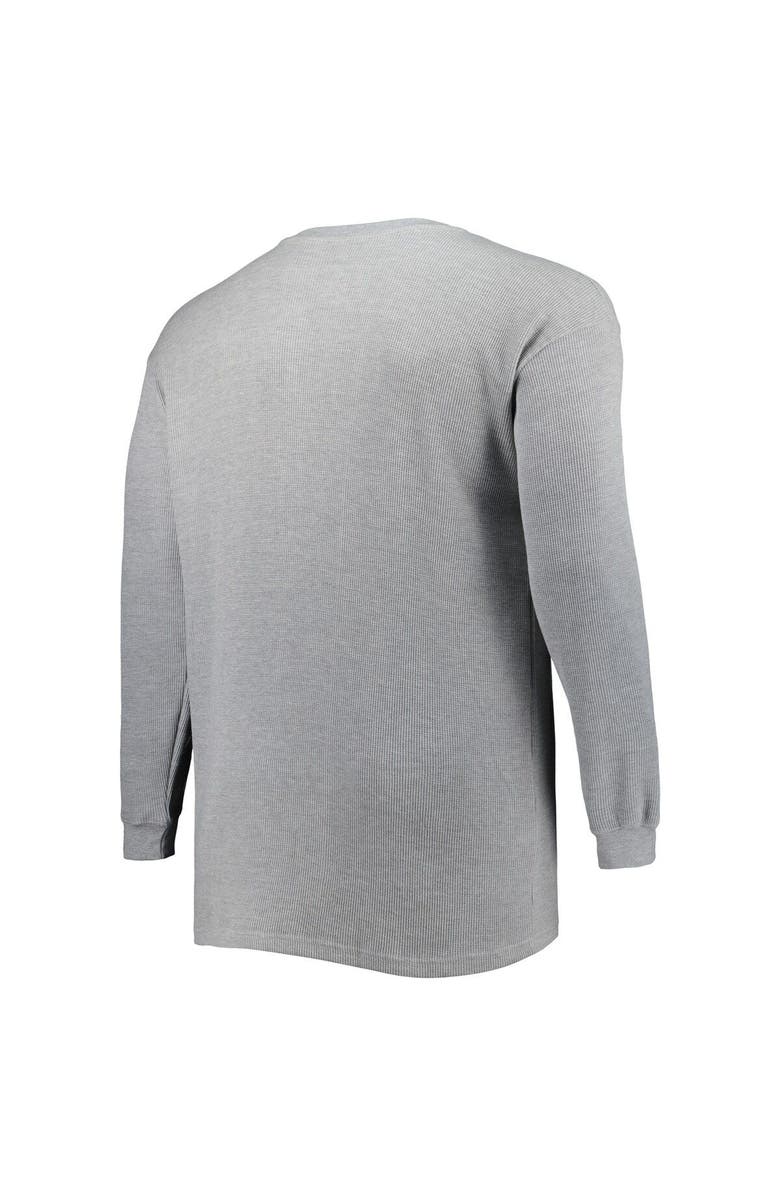 PROFILE Men's Heather Gray Tennessee Titans Big & Tall Waffle-Knit Thermal Long Sleeve T-Shirt, Alternate, color, 