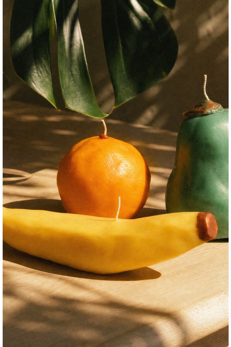 Basket of Fruit Candle Set, Alternate, color, Orange / Yellow / Green