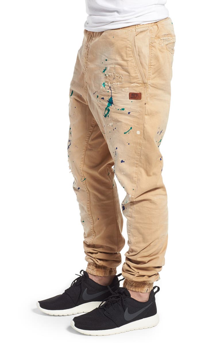 PRPS 'Damiana' Splatter Paint Stretch Woven Jogger Pants, Alternate, color, 
