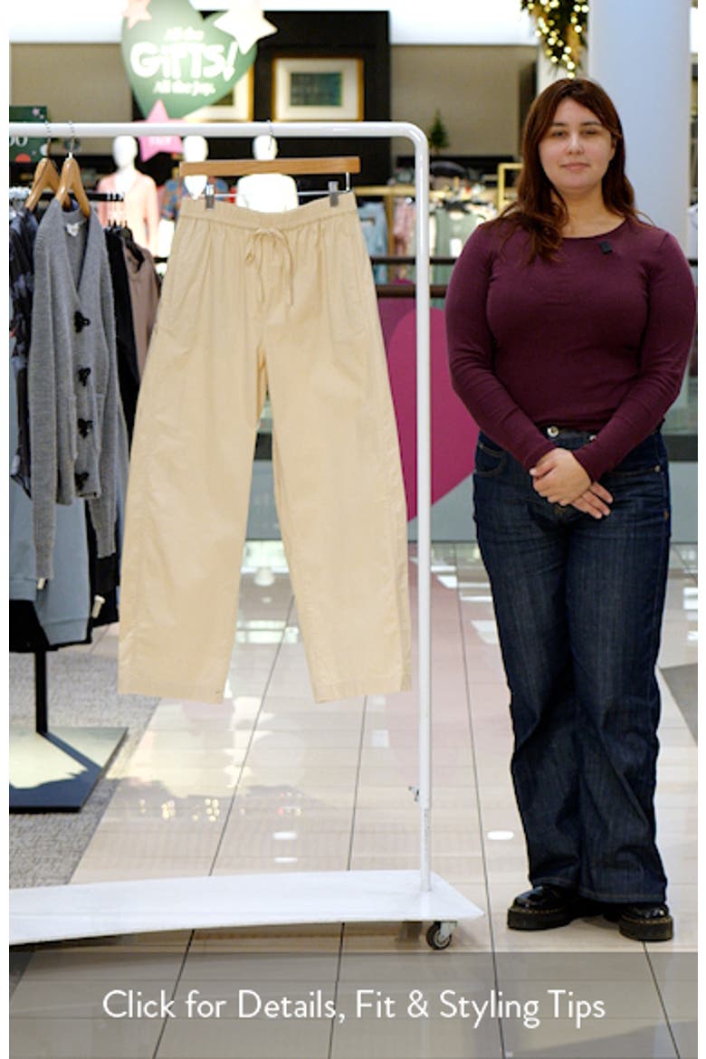 Stretch Cotton Drawstring Ankle Pants video