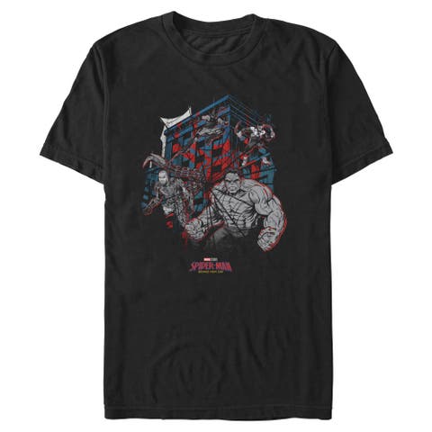 Mens Marvel Spider-Man Brand New Day Villains in Spidey Web T Shirt