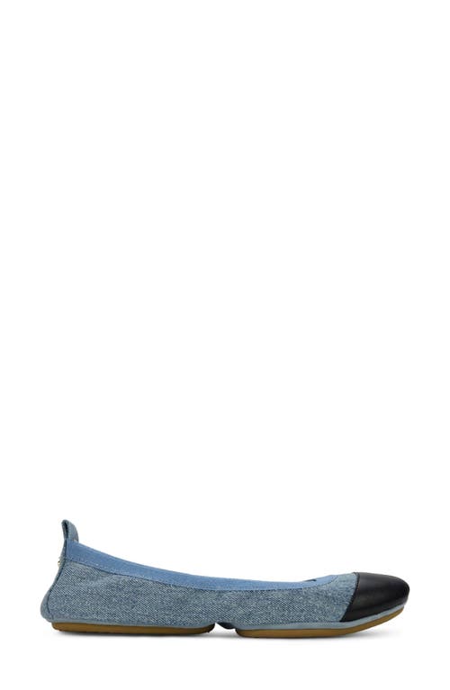 Yosi Samra Samantha Foldable Ballet Flat In Blue