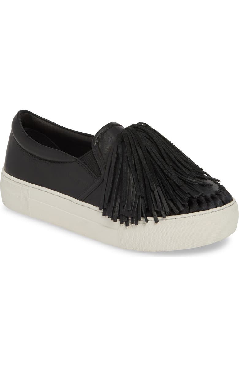JSlides Aria Fringe Slip-On Platform Sneaker, Main, color,