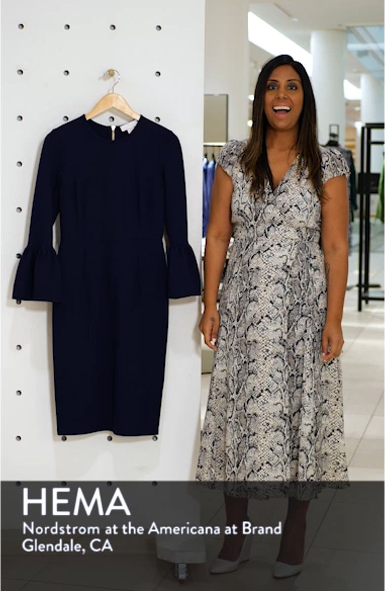 Bell Sleeve Sheath Dress, sales video thumbnail