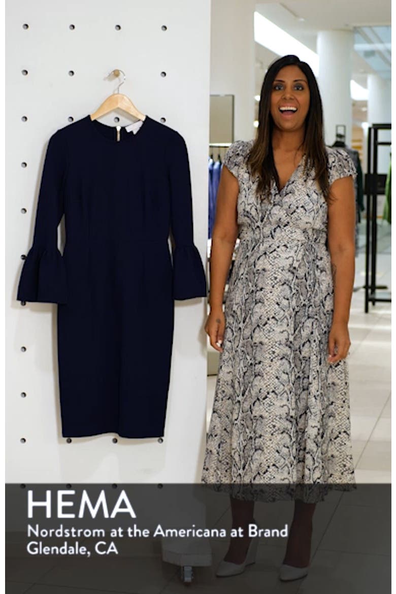 Bell Sleeve Sheath Dress video
