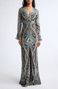 Veronica Beard Daciana Long Sleeve Silk Dress