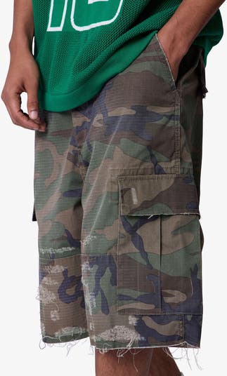Baggy Distressed Cargo Shorts