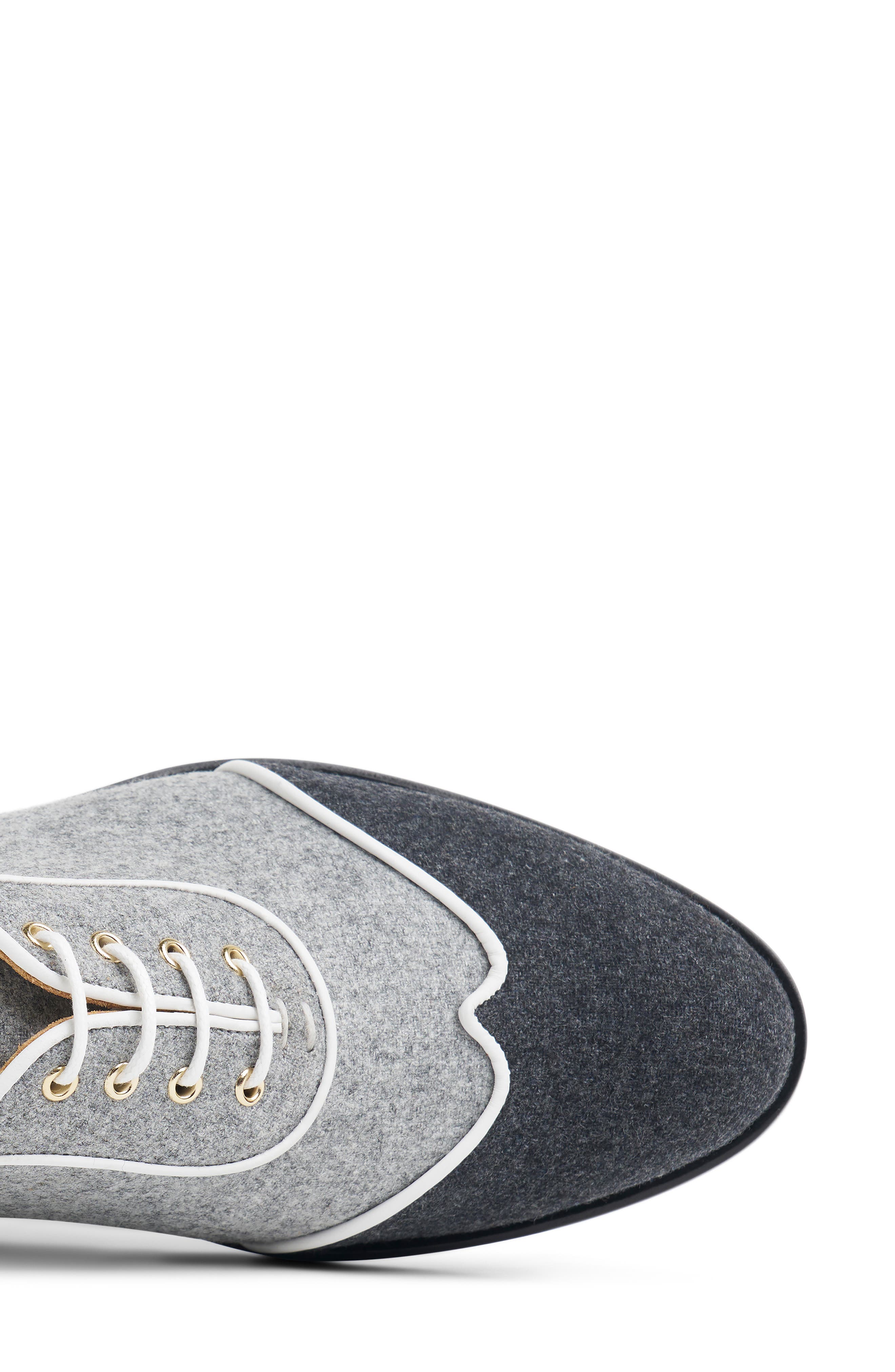The Office of Angela Scott Mr. Evans Wingtip Oxford, Alternate, color, Grey Wool