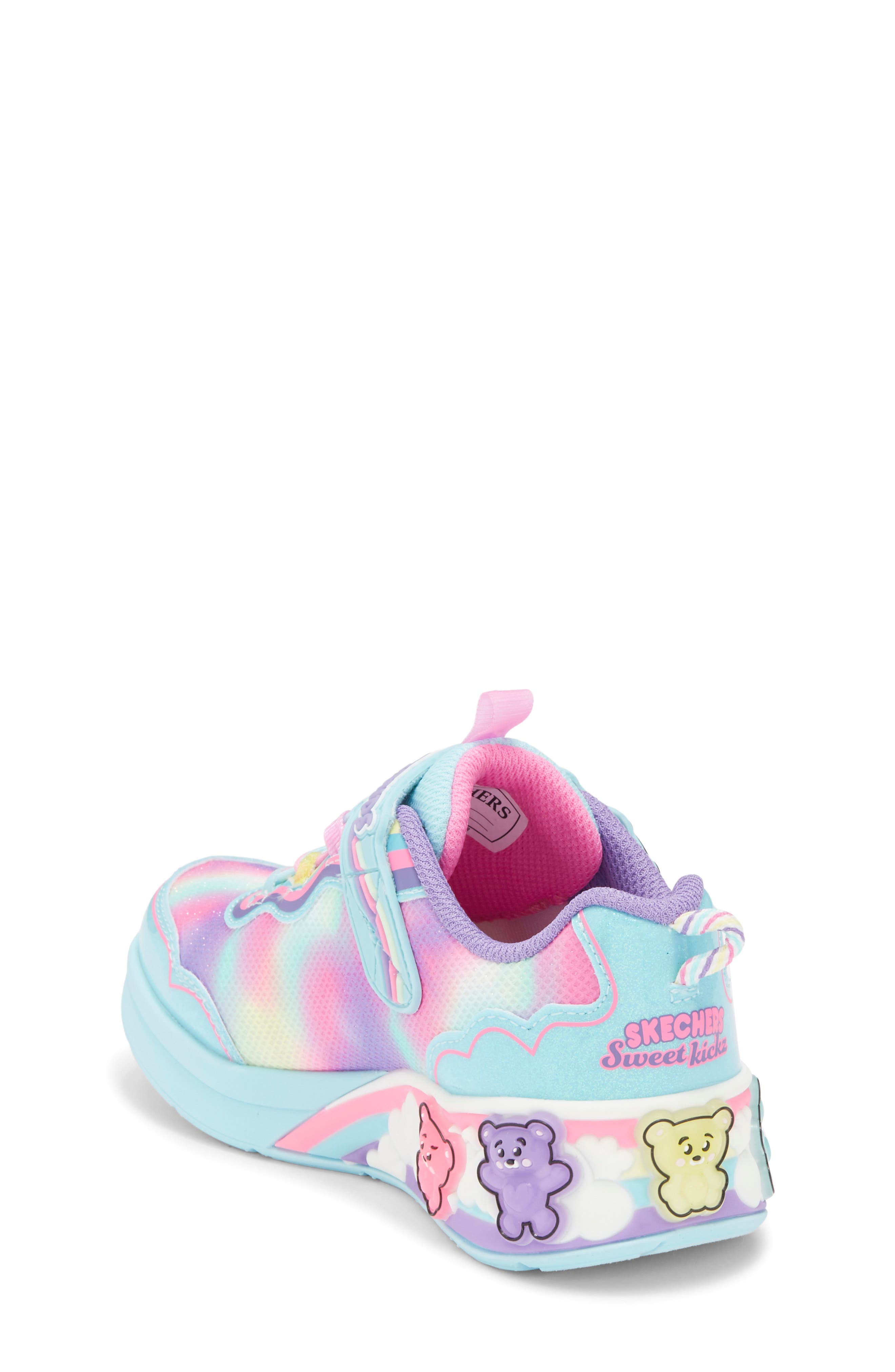 SKECHERS Kids' Gummy Friends Sneaker, Alternate, color, Light Blue Multi