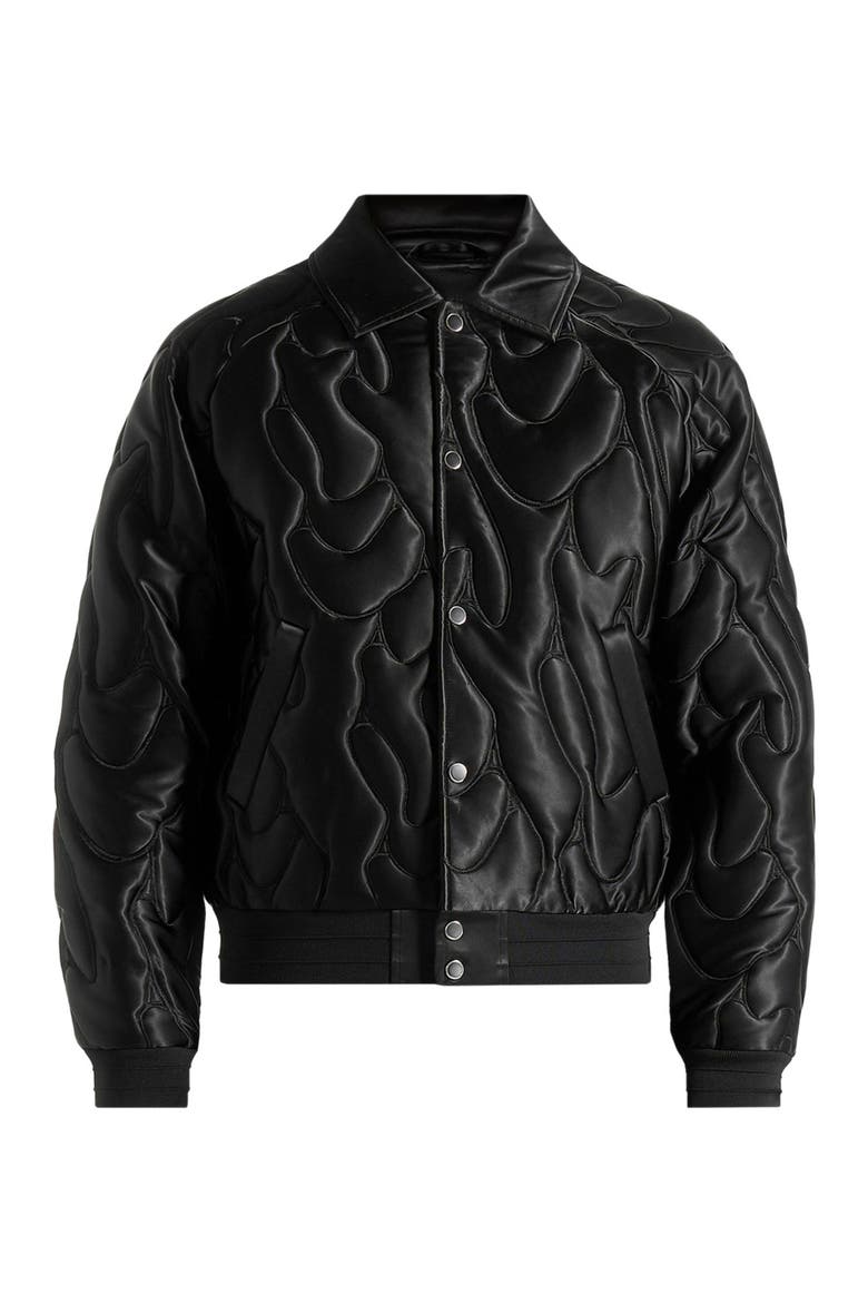 Ugo Satin Embroidered Jacket, Alternate, color, Black
