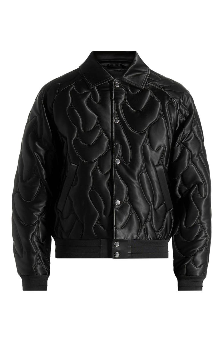Manière De Voir Ugo Satin Embroidered Jacket, Alternate, color, Black