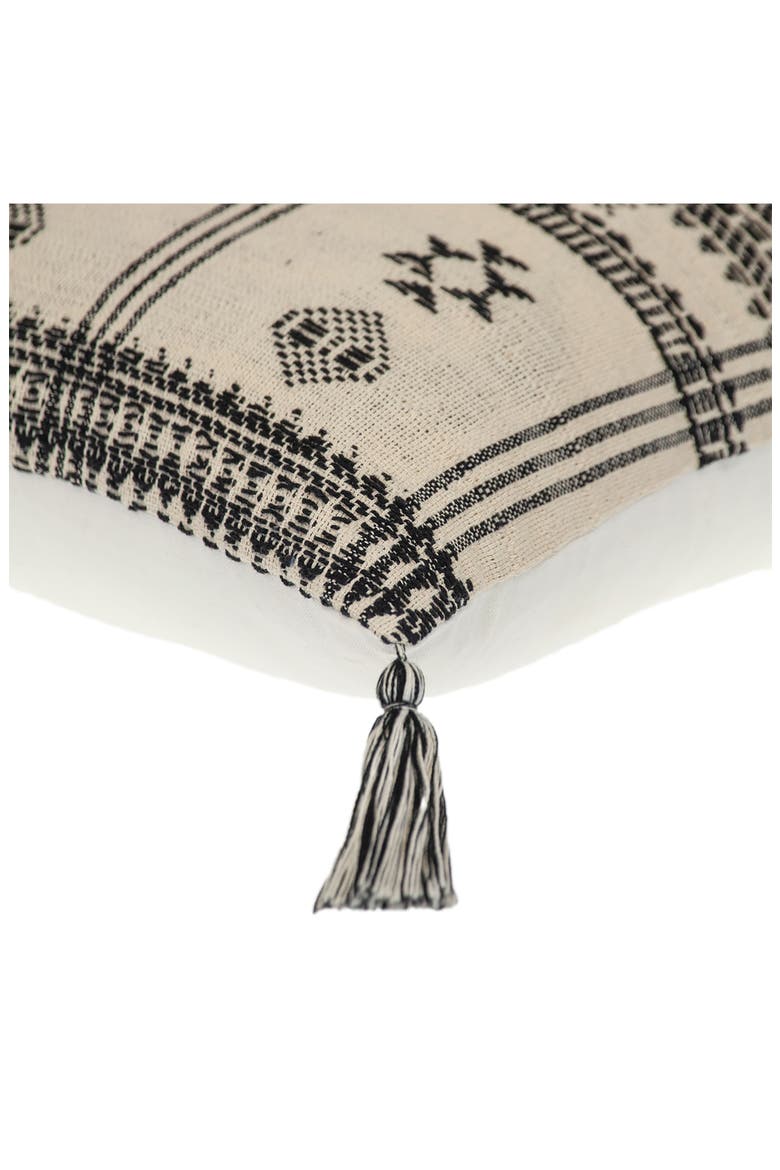 Tassel Trim Square Accent Pillow, Alternate, color, BEIGE