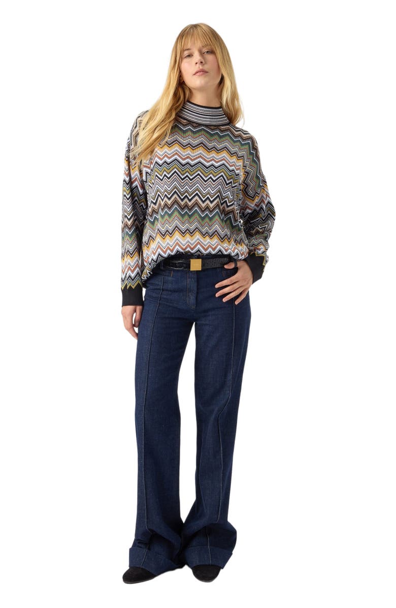 Missoni Oversized High-neck Sweater With Chevron Pattern, Main, color, Multicoloured