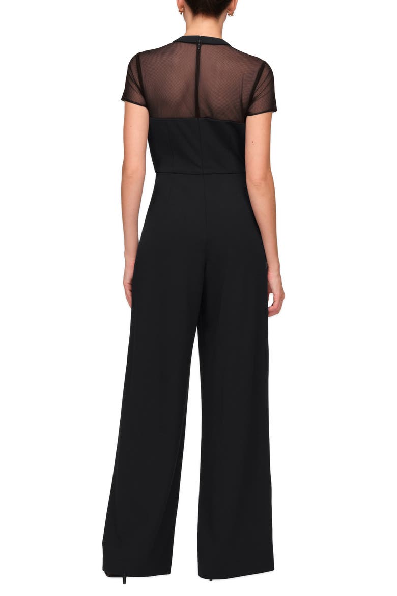 Stretch Crepe Jumpsuit, Alternate, color, BLACK