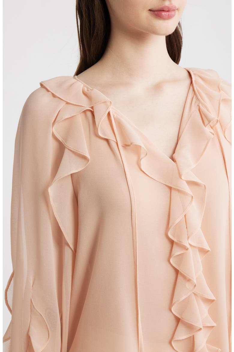 Kaytya Ruffle Top, Alternate, color, CHAI