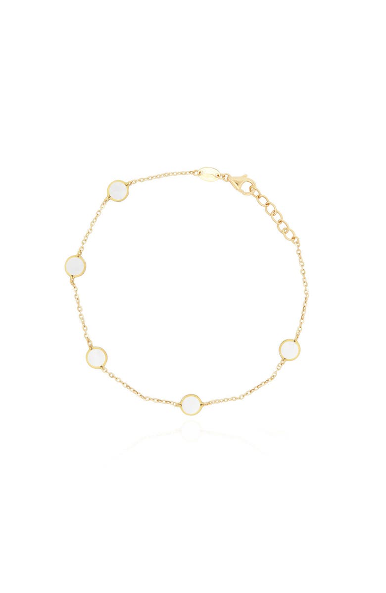 The Lovery Fine Jewelry Mother of Pearl Bubble Chain Bracelet, Main, color, Mother Of Pearl