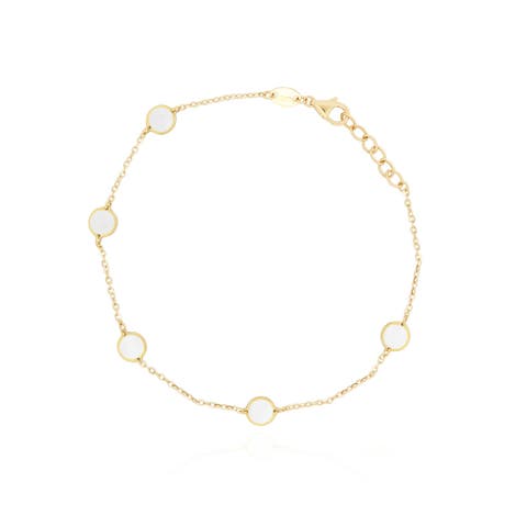 Mother of Pearl Bubble Chain Bracelet