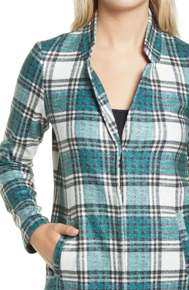 VERO MODA Katrine Buffalo Plaid Brushed Jacket, Alternate, color, Sea Moss Checks