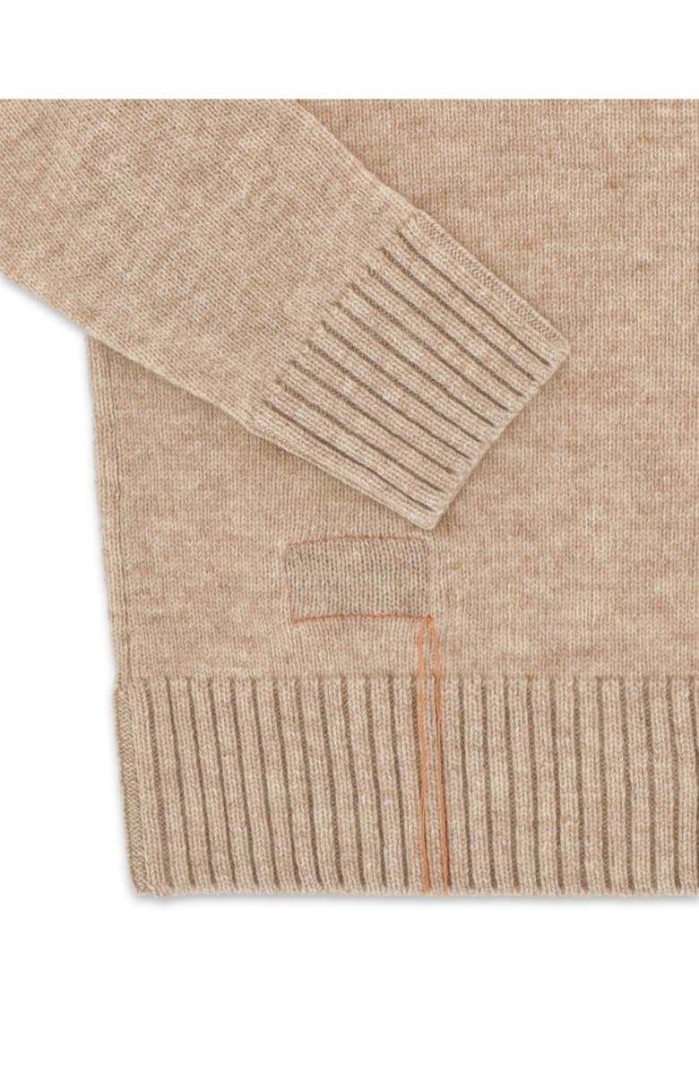 Fortela Merino Wool Crewneck Sweater, Alternate, color, Ecru