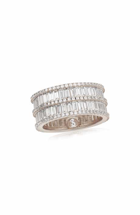 SUZY LEVIAN Cubic Zirconia Wide Eternity Band Ring
