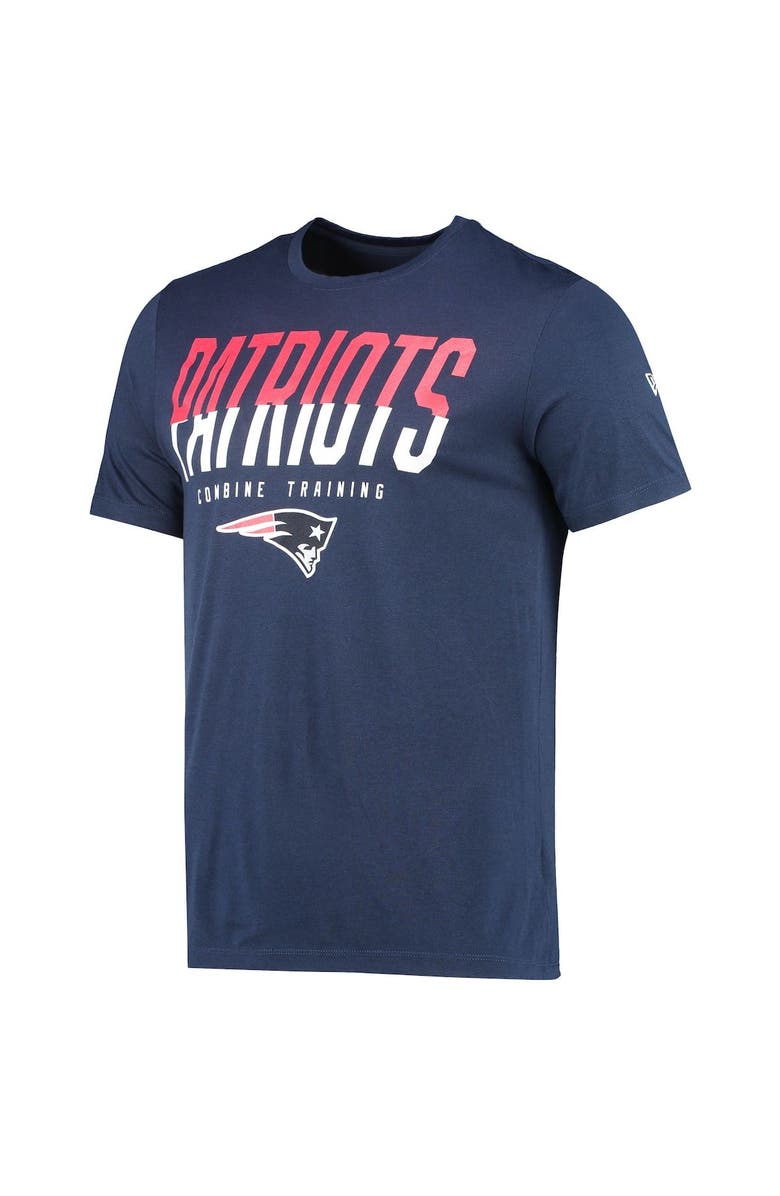 New Era Men's New Era Navy New England Patriots Combine Authentic Big Stage T-Shirt, Alternate, color, 