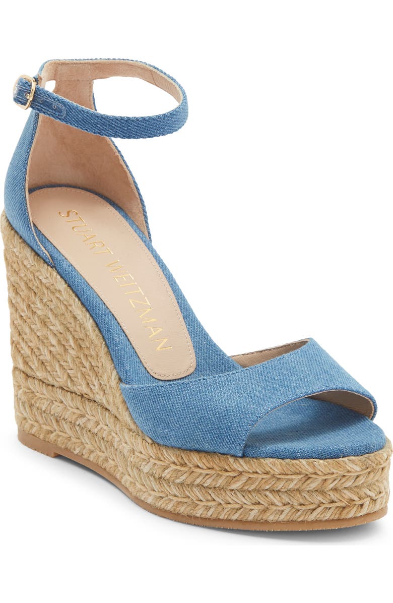 Stuart Weitzman Nudistcurve Wedge Sandal, Main, color, Washed