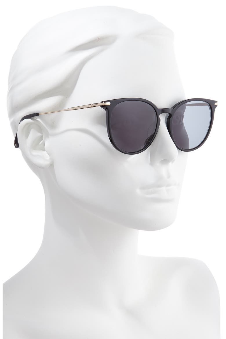 Roseau 54mm Round Sunglasses, Alternate, color, BLACK/ GREEN
